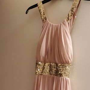 Long halter dress open back